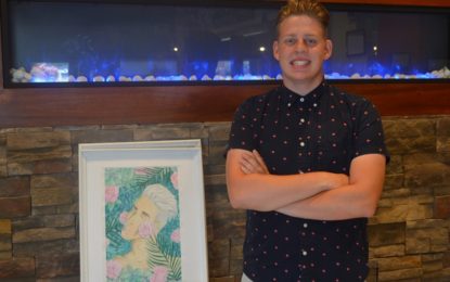Jenison High School Student Unveils his Artwork at Lindo Mexico Restaurant