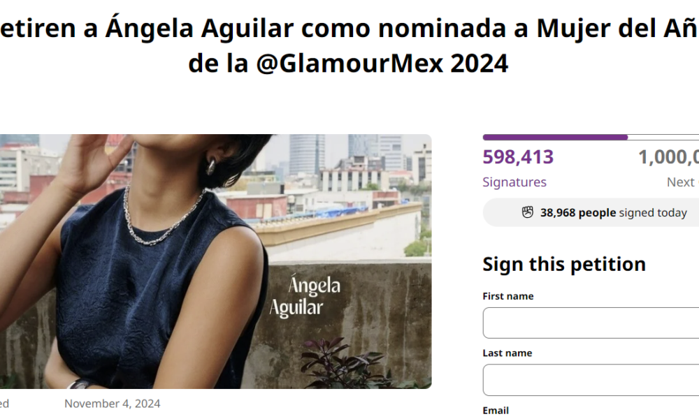 La campaña para revocar el título de Mujer del Año de Ángela Aguilar