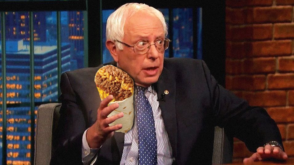 How will the candidates spend Cinco de Mayo? Senator Bernie Sanders might celebrate by enjoying a burrito... which will lead to an internet meme nicknaming him Burnito Sanders. (PRNewsFoto/LexisNexis)