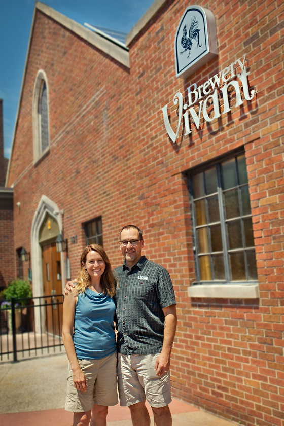 Jason & Kris Spaulding, Owners of Brewery Vivant. 