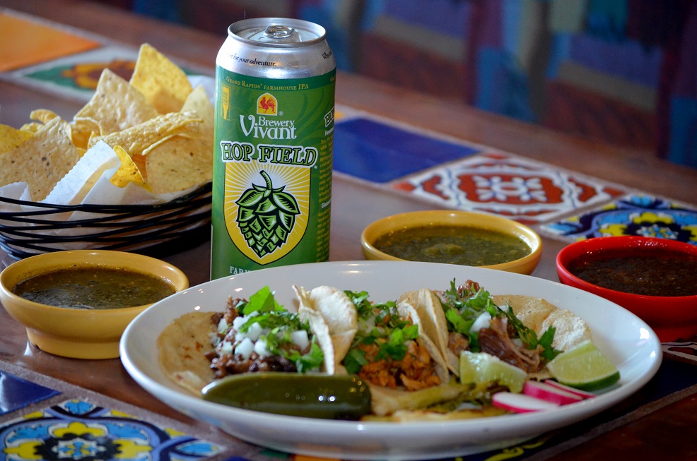 Hopped tacos Lindo Mexico and Brewery Vivant