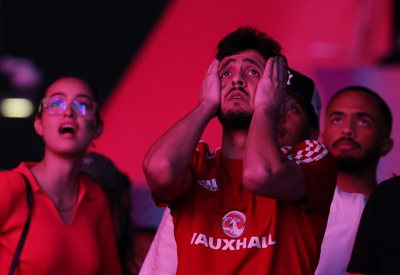 Wales fan reacts during their match against the United States. REUTERS/Amr Abdallah Dalsh